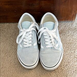 Vans Light Blue and White Women's Sneakers